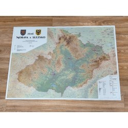Nástěnná mapa Moravy a Slezska
