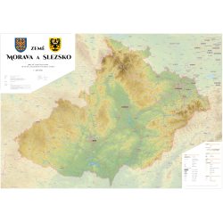 Nástěnná mapa Moravy a Slezska